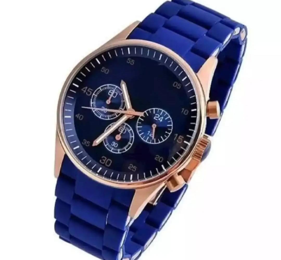 Men's Round Stainless Steel Chain Watch